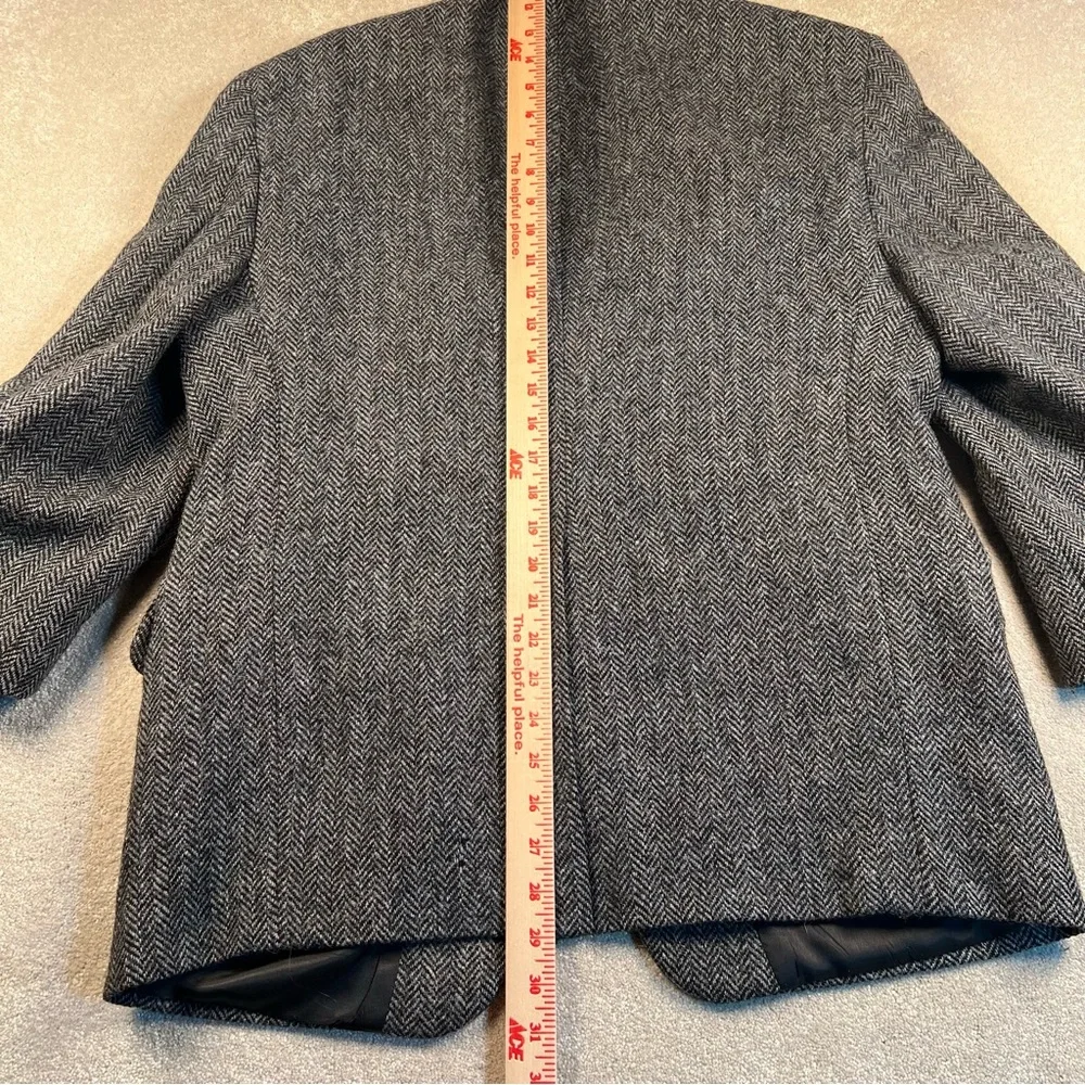 Harris Tweed Blazer Wool Nordstrom Houndstooth 2 Button‎ 42S *see measurements